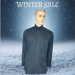 Geoffrey Beene Men's Dress Shirt { Medium : 15 ½  -  32 / 33 } Black